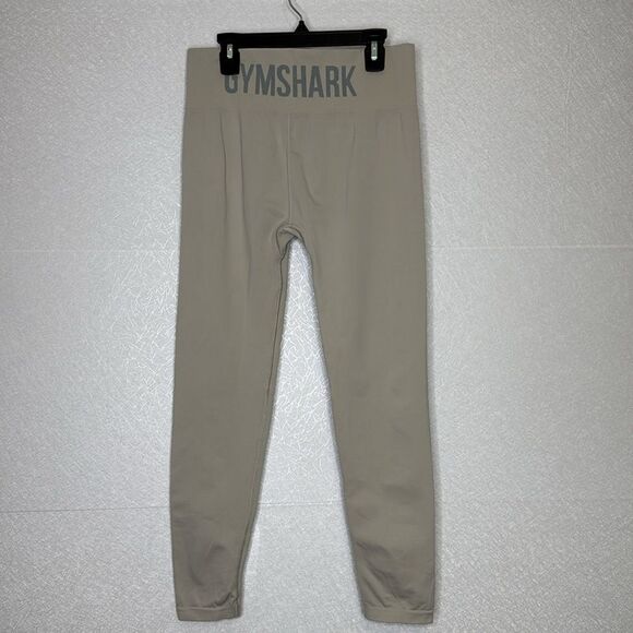 Gymshark Flex High Rise Seamless Leggings Beige/Grey - Picture 1 of 2